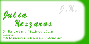julia meszaros business card