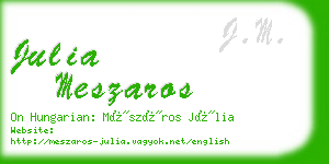 julia meszaros business card
